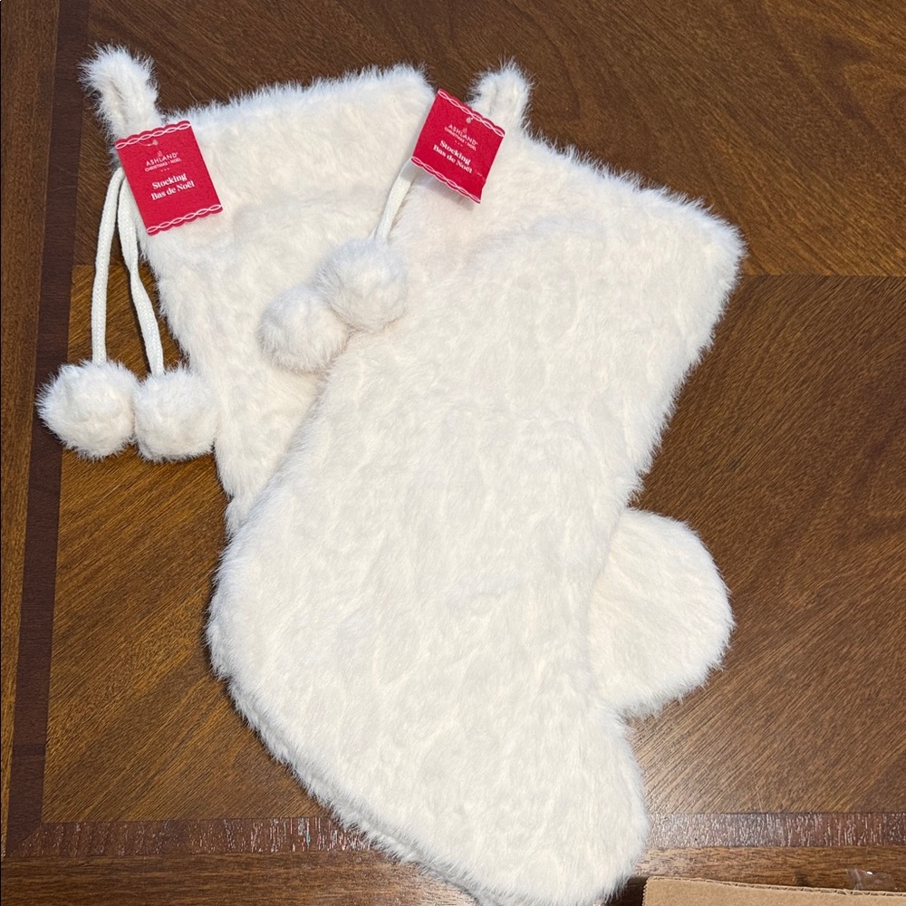 Fluffy White Christmas Stocking